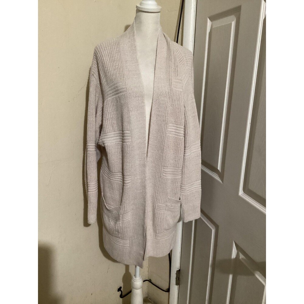 Express Cardigan Sweater Womens Small Knit Open Front Long Sleeve Pockets Cozy